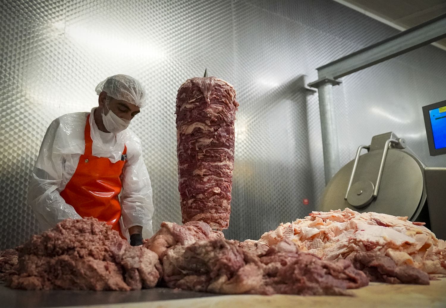 Dönerspieß aus der Produktion von Bereket Gastro
